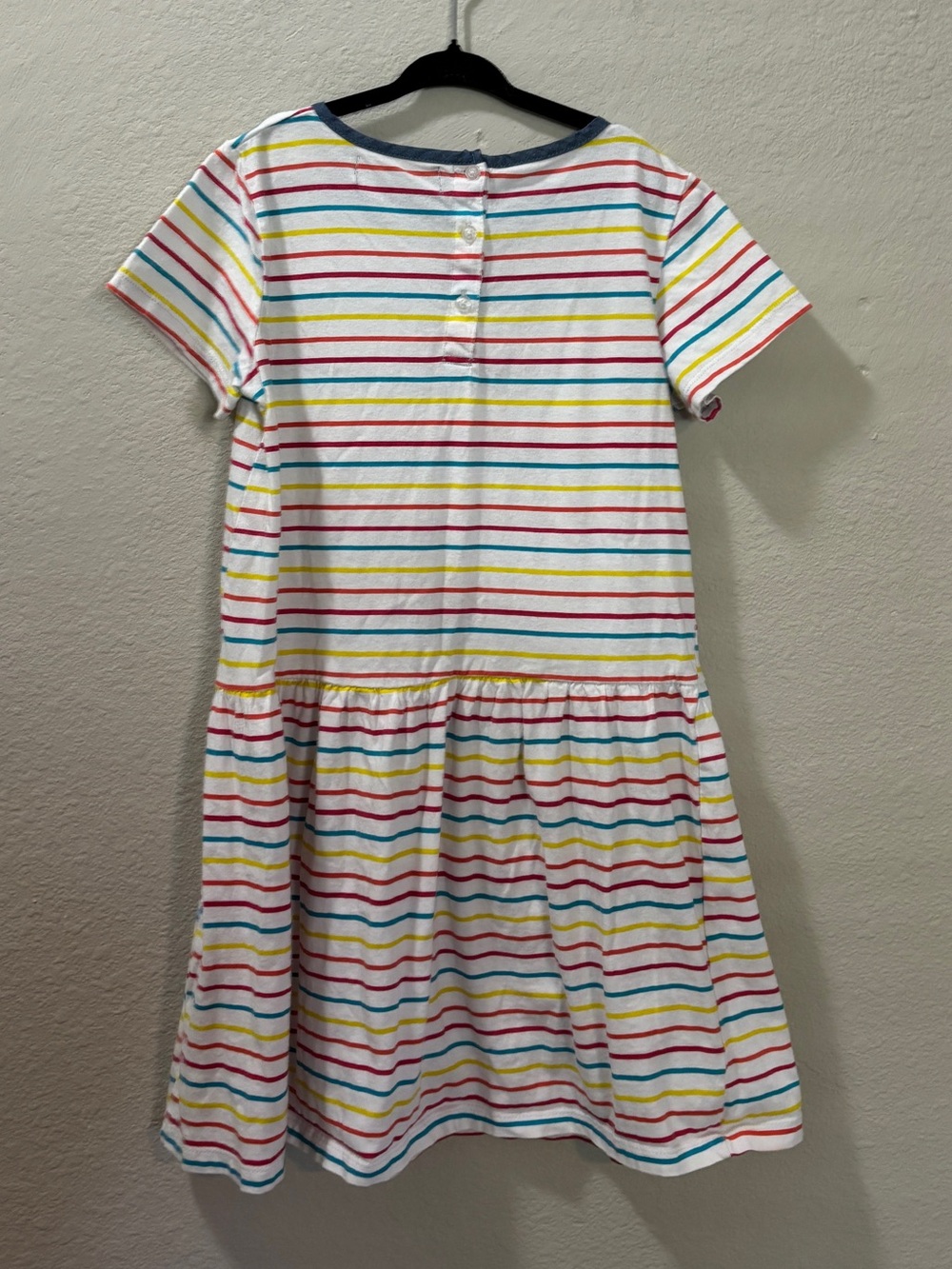 U.S. Polo Assn. Girls Rainbow Striped Cotton Dress Size Large (10) - Picture 2 of 6